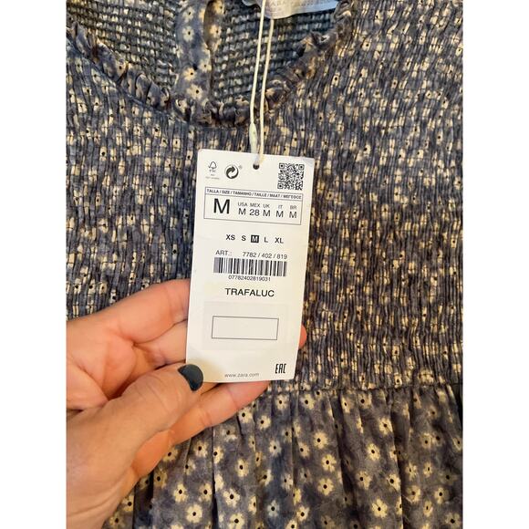 ZARA SMOCKED MINI DEESS/ROMPER M - Picture 6 of 8